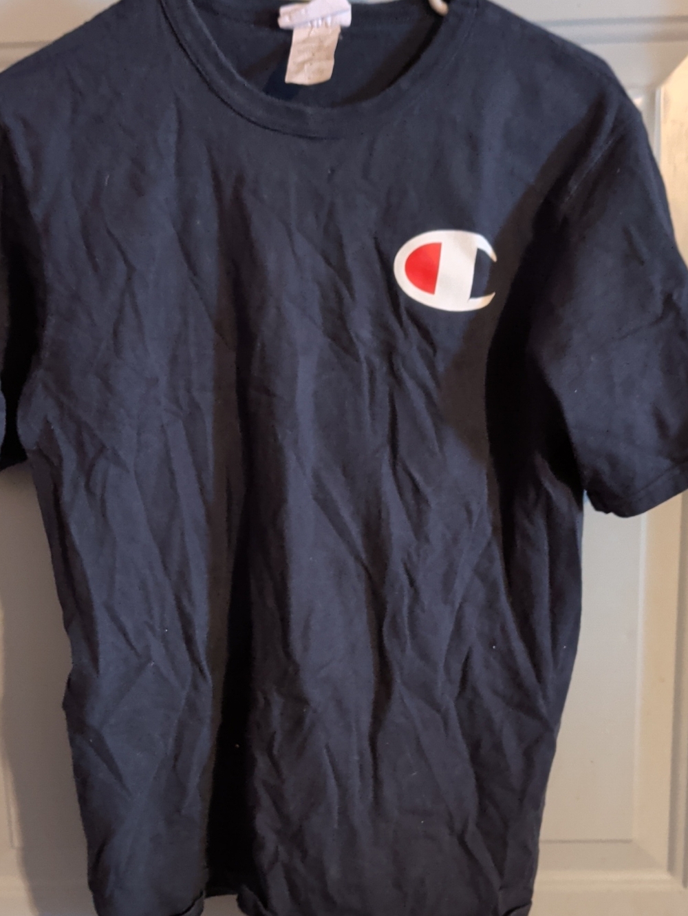 Champion Navy T-Shirt with Small Chest Emblem